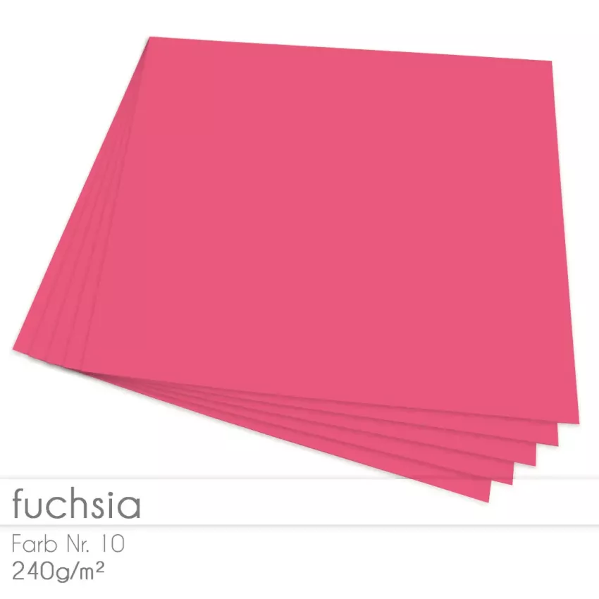 Cardstock 12"x12" 240g/m² (30,5 x 30,5cm) in fuchsia