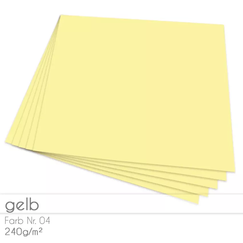 Cardstock 12"x12" 240g/m² (30,5 x 30,5cm) in gelb