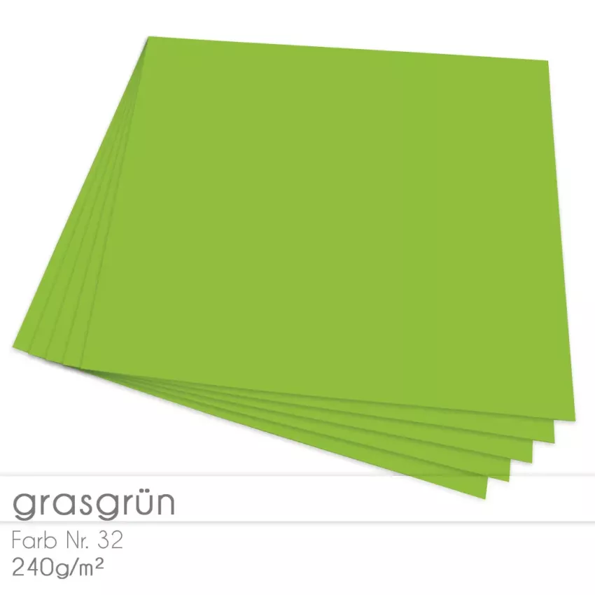 Cardstock 12"x12" 240g/m² (30,5 x 30,5cm) in grasgrün