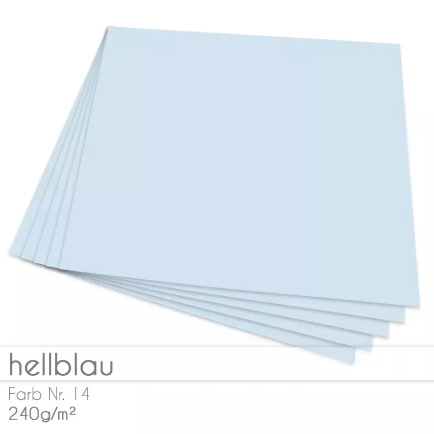 Cardstock 12"x12" 240g/m² (30,5 x 30,5cm) in hellblau