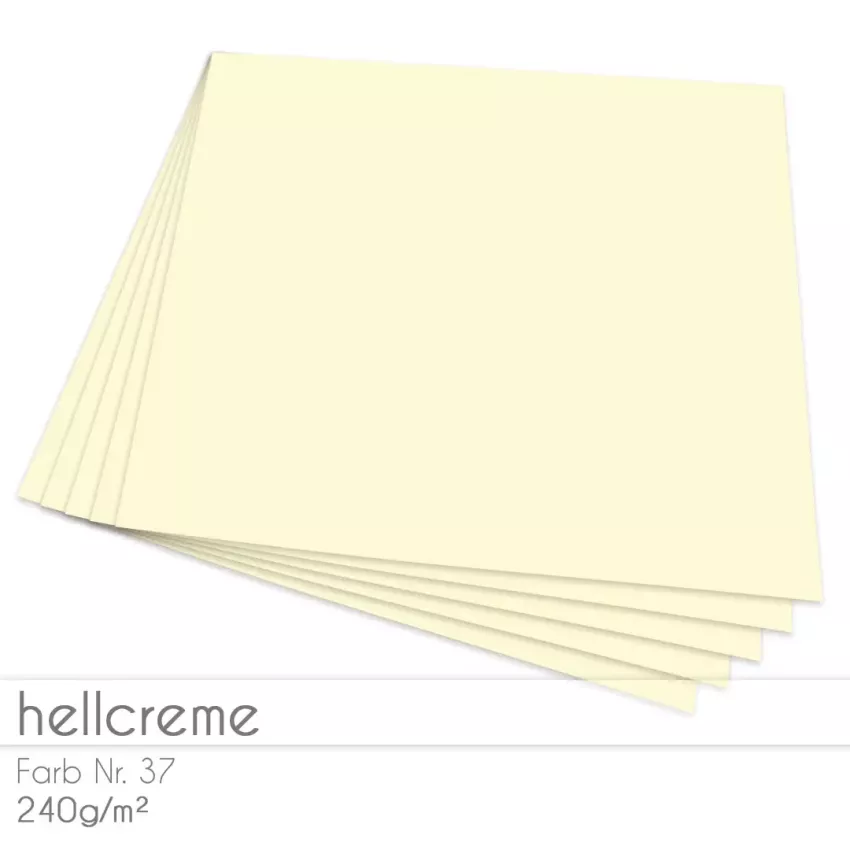 Cardstock 12"x12" 240g/m² (30,5 x 30,5cm) in hellcreme