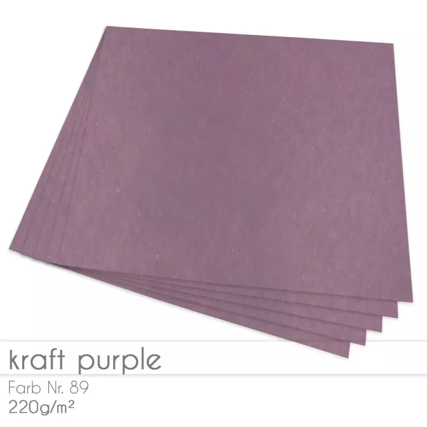 Cardstock 12"x12" 220g/m² (30,5 x 30,5cm) in kraft purple