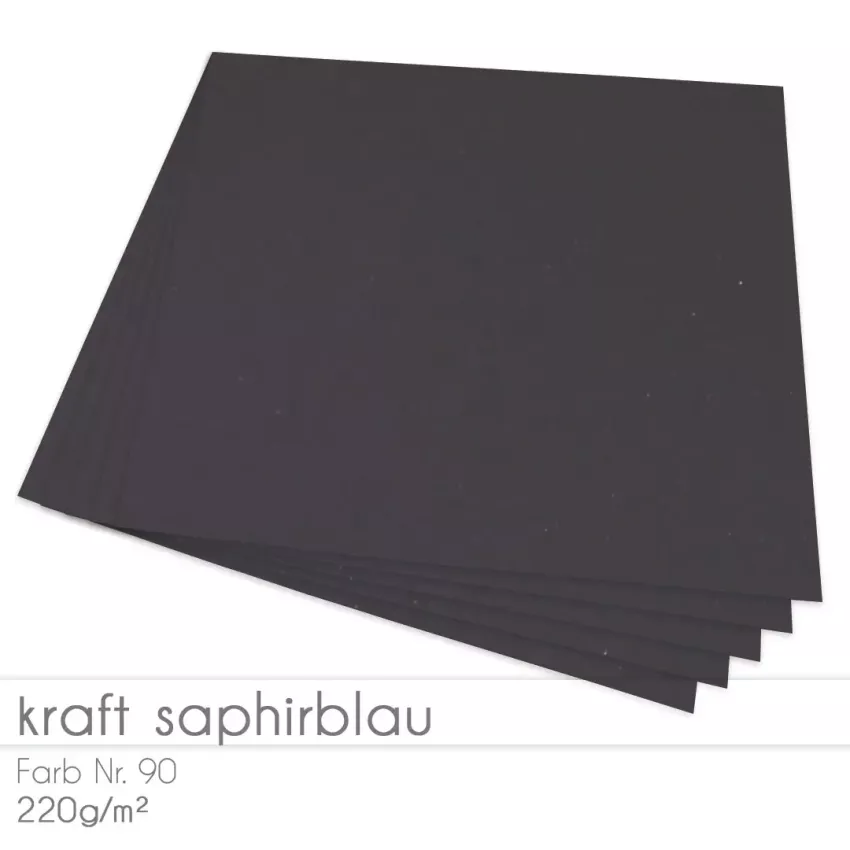 Cardstock 12"x12" 220g/m² (30,5 x 30,5cm) in kraft saphirblau