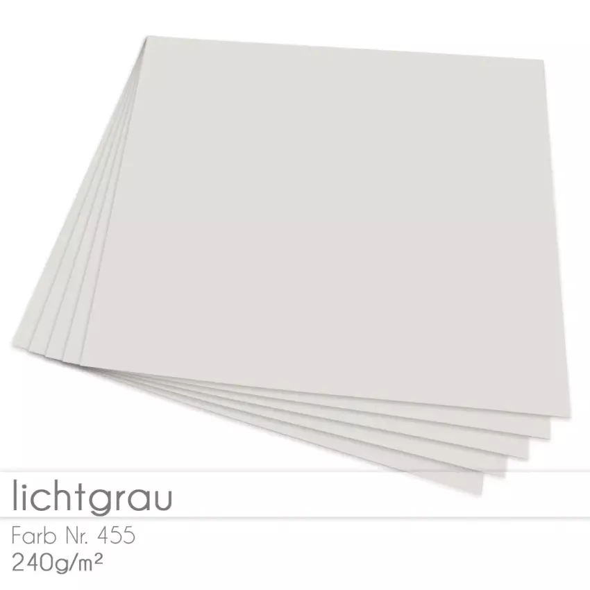Cardstock 12"x12" 240g/m² (30,5 x 30,5cm) in lichtgrau