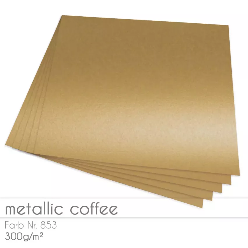 Cardstock "Metallic" 12"x12" 300g/m² (30,5 x 30,5cm) in metallic coffee