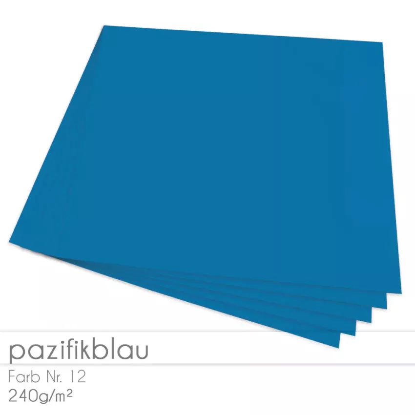 Cardstock 12"x12" 240g/m² (30,5 x 30,5cm) in pazifikblau