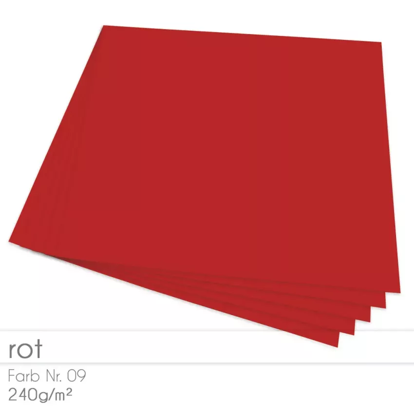 Cardstock 12"x12" 240g/m² (30,5 x 30,5cm) in rot