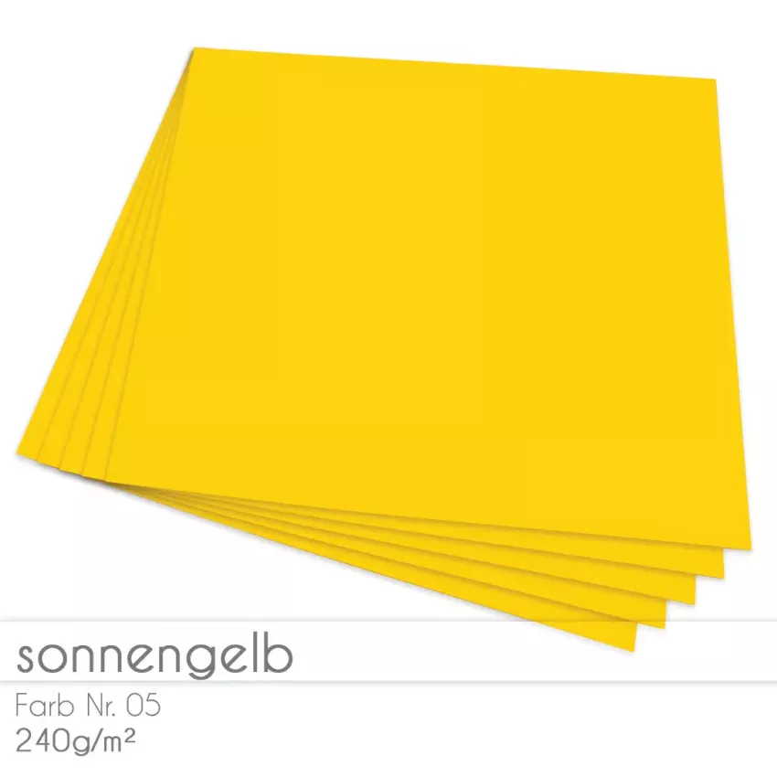 Cardstock 12"x12" 240g/m² (30,5 x 30,5cm) in sonnengelb