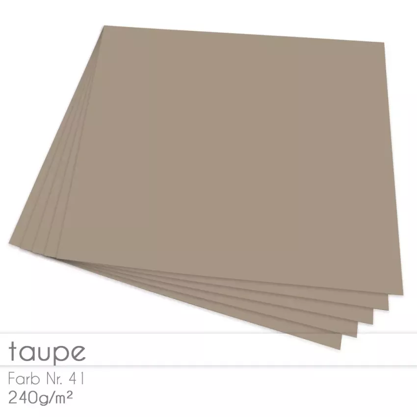 Cardstock 12"x12" 220g/m² (30,5 x 30,5cm) in taupe