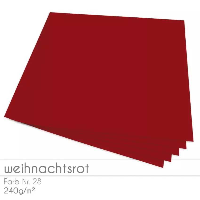 Cardstock 12"x12" 240g/m² (30,5 x 30,5cm) in weihnachtsrot