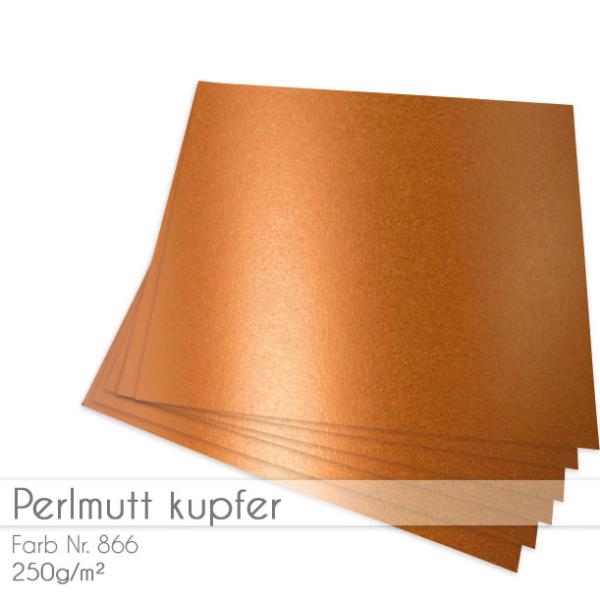 Cardstock "Metallic" 12"x12" 250g/m² (30,5 x 30,5cm) in perlmutt kupfer