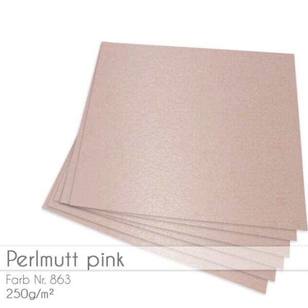 Cardstock "Metallic" 12"x12" 250g/m² (30,5 x 30,5cm) in perlmutt pink