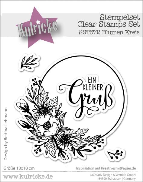 Kulricke Stempelset "Blumen Kreis" Clear Stamp