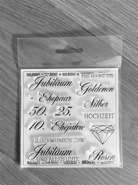 Kulricke Stempelset "Jubiläum" Clear Stamp