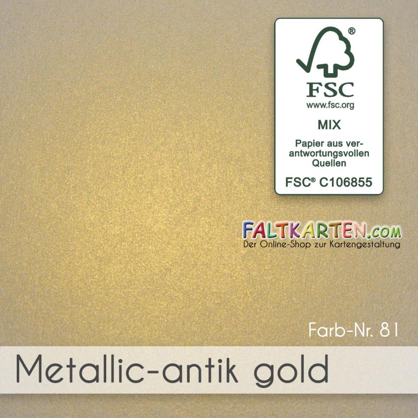 Cardstock 12"x12" 250g/m² (30,5 x 30,5cm) in metallic antik gold