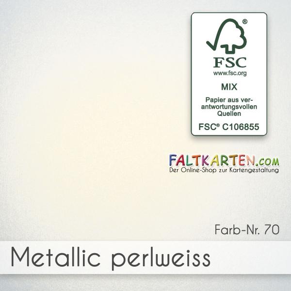 Cardstock "Metallic" 12"x12" 250g/m² (30,5 x 30,5cm) in metallic perlweiss