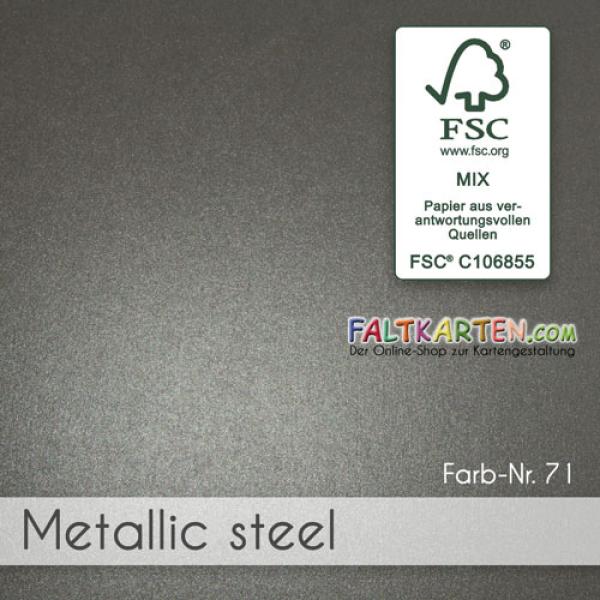 Cardstock 12"x12" 250g/m² (30,5 x 30,5cm) in metallic steel