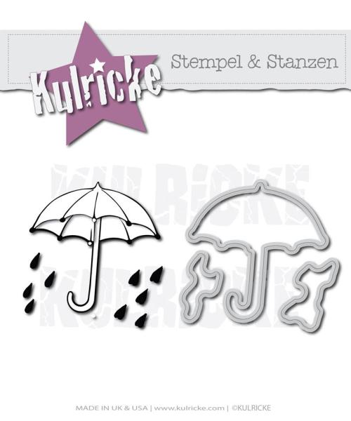 Schirm Stempel und Stanze Set